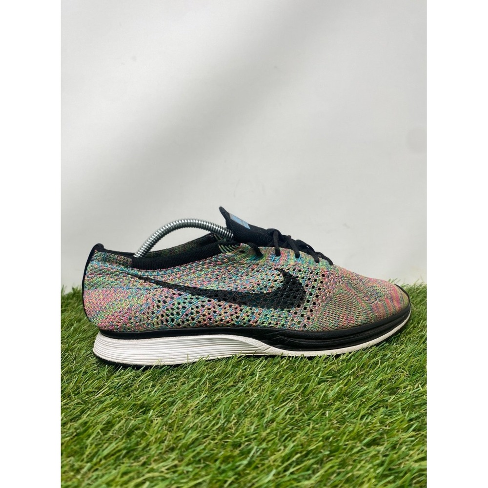 Nike Flyknit Racer MultiColor Mens Size 9  Running Shoes Sneakers 526628-304